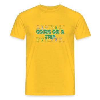 Going on a ripT - Männer T-Shirt - Gelb - Vorne - AI Model Male 178 dark (178cm)