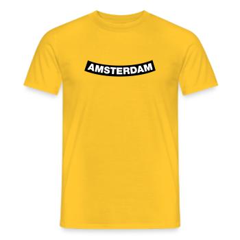 Amsterdam Chapter Element (JGA MC-Rocker-Design) - Männer T-Shirt - Gelb - Vorne - AI Model Male 178 dark (178cm)