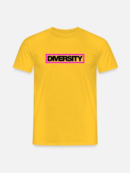 Diversité typographique Contour 2C - T-shirt homme - jaune