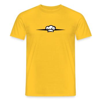 Chef's Hat Symbol Chef Line - Men's T-Shirt - yellow - Front - AI Model Male 178 dark (178cm)