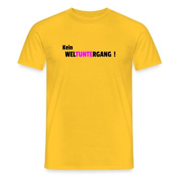 Pas de fin du monde - T-shirt homme - jaune - Devant - AI Model Male 178 dark (178cm)
