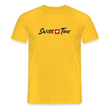 Vacances Swiss Tour Switzerland - T-shirt homme - jaune - Devant - AI Model Male 178 dark (178cm)