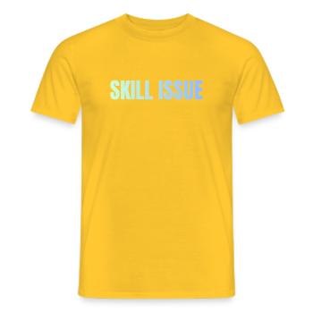 Gradient des problèmes de compétence - T-shirt homme - jaune - Devant - AI Model Male 178 dark (178cm)