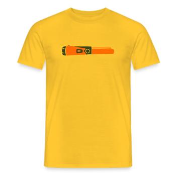 Pinpointer Sonde Sondengänger - Männer T-Shirt - Gelb - Vorne - AI Model Male 178 dark (178cm)