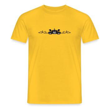 Halloween-Set mit Kürbissen - Männer T-Shirt - Gelb - Vorne - AI Model Male 178 dark (178cm)