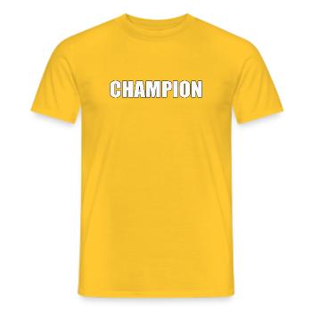 CHAMPION - Männer T-Shirt - Gelb - Vorne - AI Model Male 178 dark (178cm)