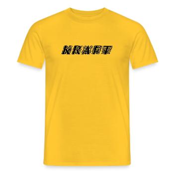 Power - Men's T-Shirt - yellow - Front - AI Model Male 178 dark (178cm)