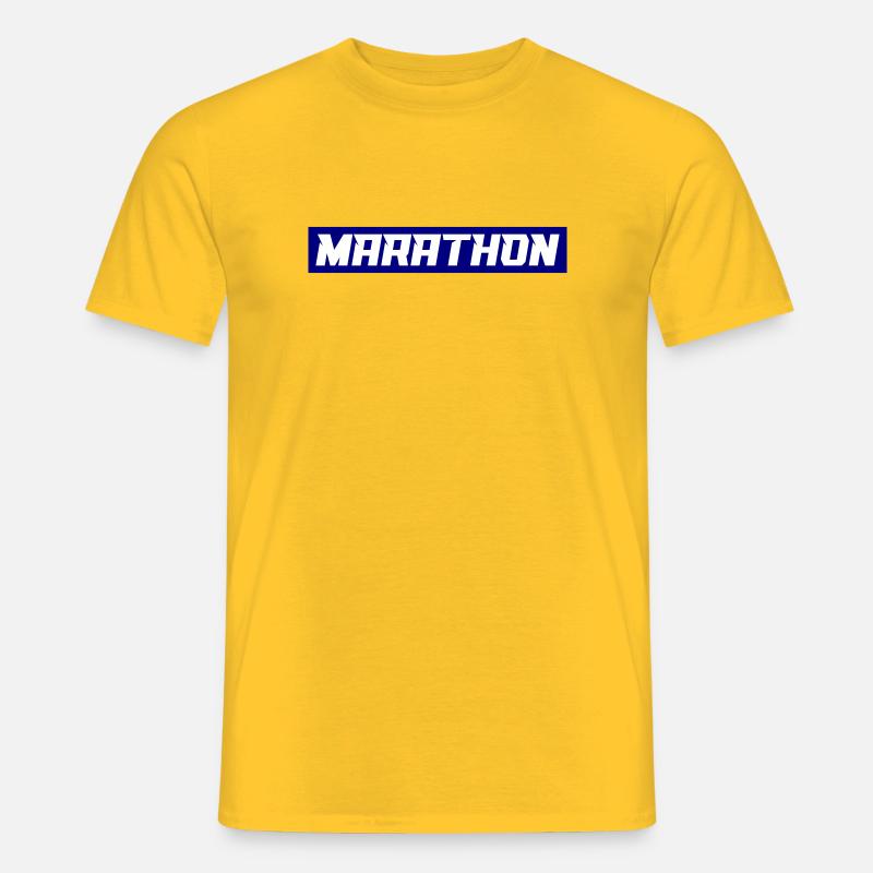Marathon - Männer T-Shirt - Gelb