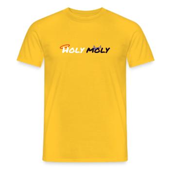 Holy Moly design - Men's T-Shirt - yellow - Front - AI Model Male 178 dark (178cm)