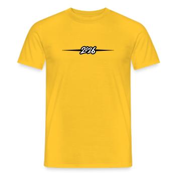 2026 Element - Men's T-Shirt - yellow - Front - AI Model Male 178 dark (178cm)