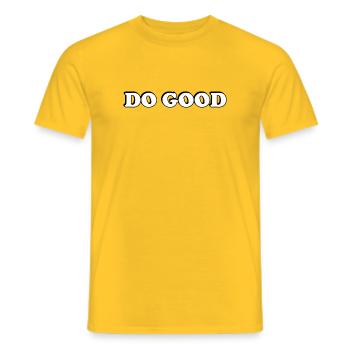 Faire le bien - T-shirt homme - jaune - Devant - AI Model Male 178 dark (178cm)
