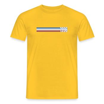 Café Vintage 30 Ans Trentaine Fête 1996 - T-shirt homme - jaune - Devant - AI Model Male 178 dark (178cm)
