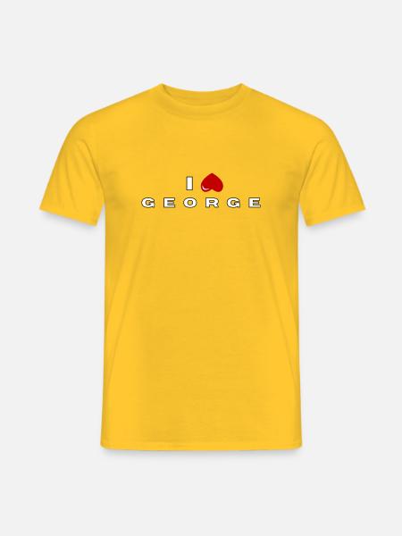 I hate George - Men's T-Shirt - yellow