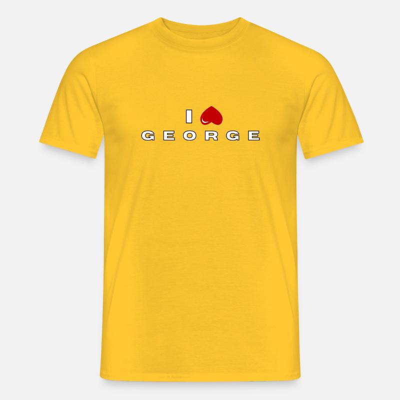 Ich hasse George - Männer T-Shirt - Gelb