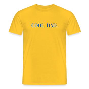 Cool Dad Gift Paternity Saying - Men's T-Shirt - yellow - Front - AI Model Male 178 dark (178cm)