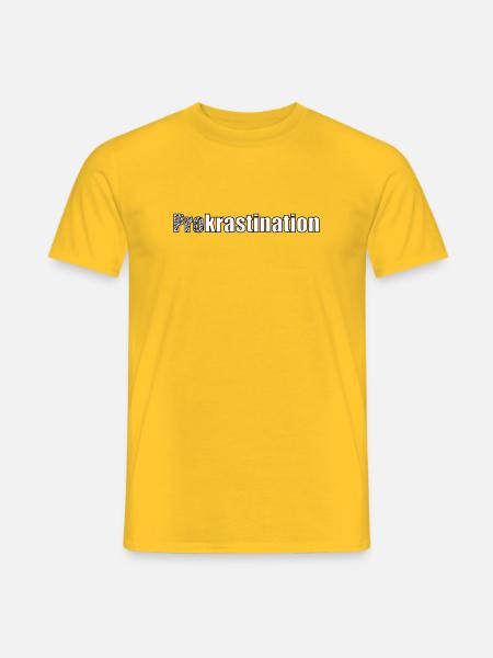 Prokrastination - Männer T-Shirt - Gelb