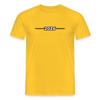 2026 Strich Element - Männer T-Shirt - Gelb - Vorne - AI Model Male 178 dark (178cm)