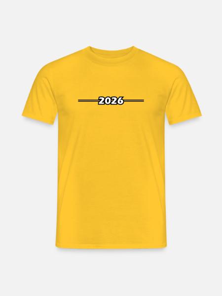 2026 Strich Element - Männer T-Shirt - Gelb
