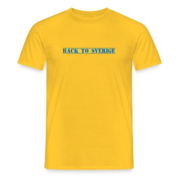 Sverige Sweden Schweden - Men's T-Shirt - yellow - Front - AI Model Male 178 dark (178cm)
