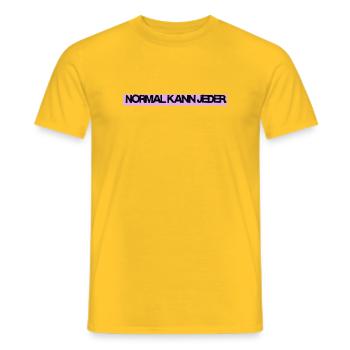 Normal kann jeder / Lustiges T-Shirt für jeden Tag - Männer T-Shirt - Gelb - Vorne - AI Model Male 178 dark (178cm)