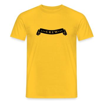 crew_banner - Männer T-Shirt - Gelb - Vorne - AI Model Male 178 dark (178cm)