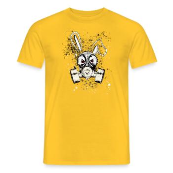 follow into the next level - Men's T-Shirt - yellow - Front - AI Model Male 178 dark (178cm)