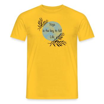 Yoga - T-shirt homme - jaune - Devant - AI Model Male 178 dark (178cm)