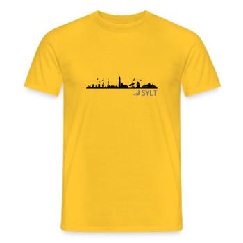 Skyline - Sylt - Männer T-Shirt - Gelb - Vorne - AI Model Male 178 dark (178cm)