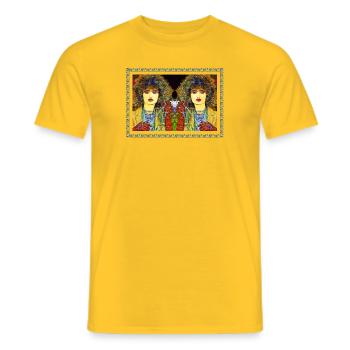 Psycho 80s Special limitierte Auflage - Männer T-Shirt - Gelb - Vorne - AI Model Male 178 dark (178cm)