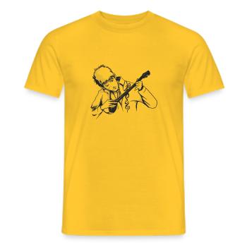 Dombra Musiker Dombra Spieler - Männer T-Shirt - Gelb - Vorne - AI Model Male 178 dark (178cm)