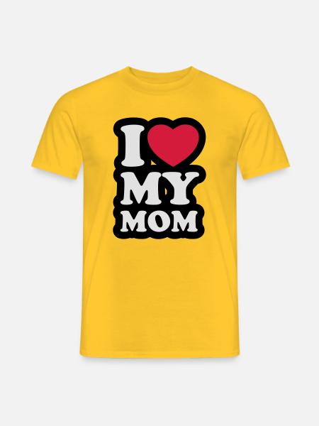 I love my mom - Men's T-Shirt - yellow