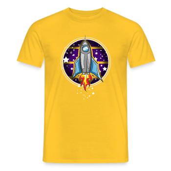 Rocket - Men's T-Shirt - yellow - Front - AI Model Male 178 dark (178cm)