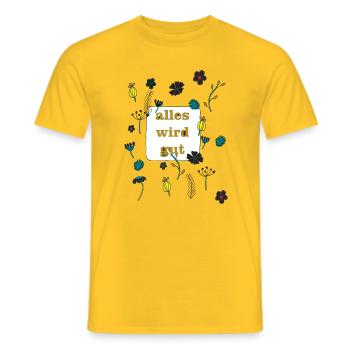 alles wird gut - Männer T-Shirt - Gelb - Vorne - AI Model Male 178 dark (178cm)