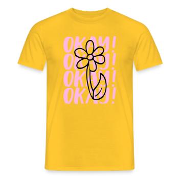 Statement Design - Men's T-Shirt - yellow - Front - AI Model Male 178 dark (178cm)