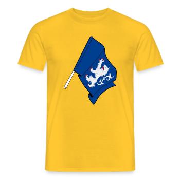 Drapeau de la province Halland Suède - T-shirt homme - jaune - Devant - AI Model Male 178 dark (178cm)