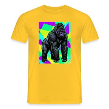 gorilla - Men's T-Shirt - yellow - Front - AI Model Male 178 dark (178cm)