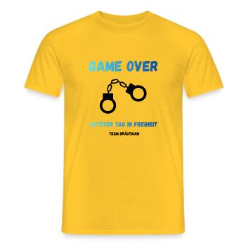 Team Bräutigam-JGA Männer Shirt - Männer T-Shirt - Gelb - Vorne - AI Model Male 178 dark (178cm)