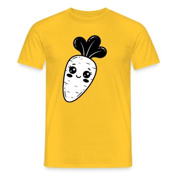 Stern-Kawaii-Karotte - Männer T-Shirt - Gelb - Vorne - AI Model Male 178 dark (178cm)
