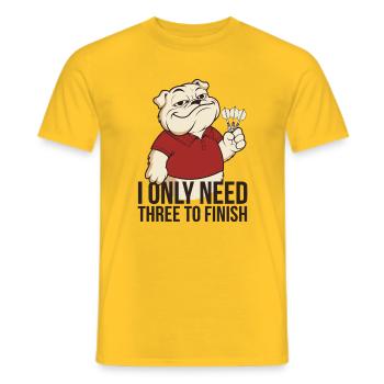 I Only Need Three To Finish – Darts Shirt - Männer T-Shirt - Gelb - Vorne - AI Model Male 178 dark (178cm)