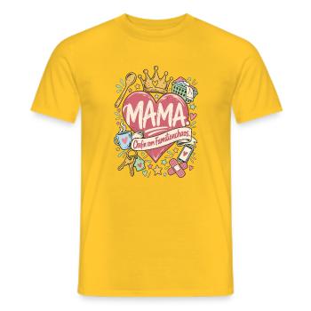 Mama Chefin vom Familienchaos - Männer T-Shirt - Gelb - Vorne - AI Model Male 178 dark (178cm)