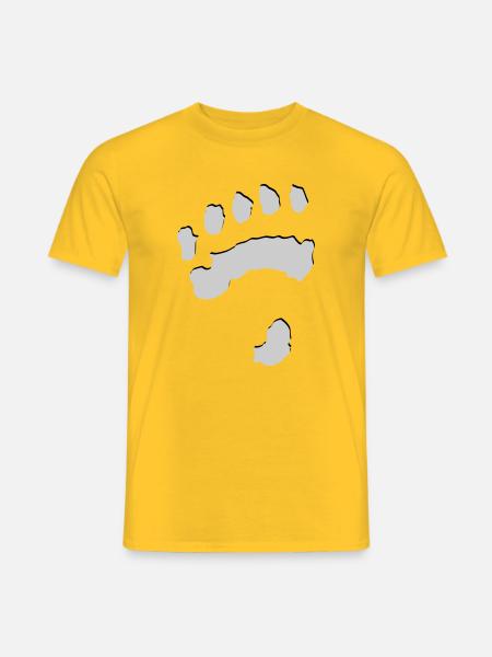 Eisbärtatze - Männer T-Shirt - Gelb