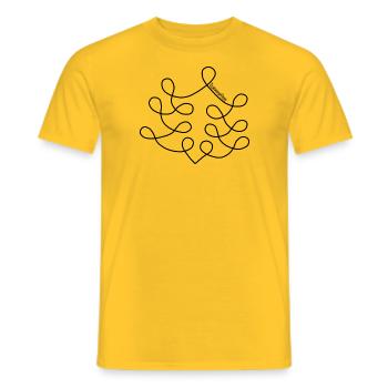 Weihnachtsbaum - Männer T-Shirt - Gelb - Vorne - AI Model Male 178 dark (178cm)