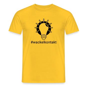 Wackelkontakt - Männer T-Shirt - Gelb - Vorne - AI Model Male 178 dark (178cm)