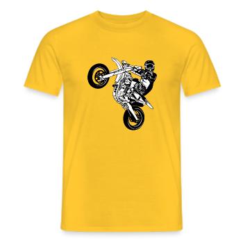 Supermoto - Supermotard - Men's T-Shirt - yellow - Front - AI Model Male 178 dark (178cm)