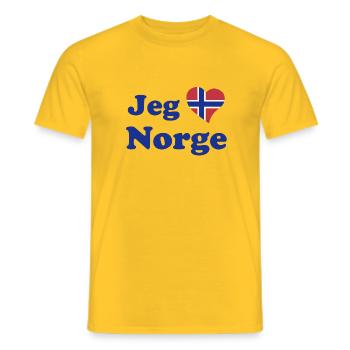 I love Norway - I love Norway - Men's T-Shirt - yellow - Front - AI Model Male 178 dark (178cm)