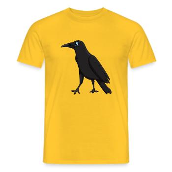 Corbeau - T-shirt homme - jaune - Devant - AI Model Male 178 dark (178cm)