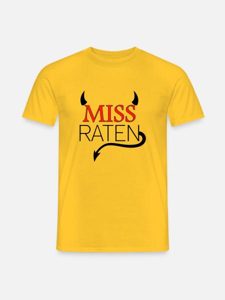 Miss raten - Männer T-Shirt - Gelb