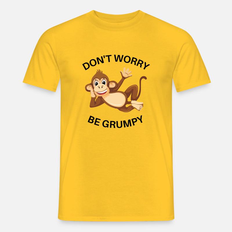 Don't Worry Be Grumpy - Men’s T-shirt - yellow