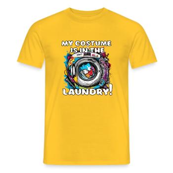 My costume is in the laundry! - Men's T-Shirt - yellow - Front - AI Model Male 178 dark (178cm)
