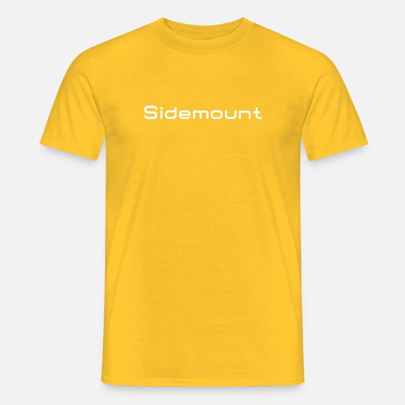 Sidemount white - Men's T-Shirt - yellow